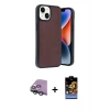 MARSİLYAN™- iPhone 15 Kılıf Kıvılcım Işık Serisi - Siyah Buffer Hayalet Cam Ekran Koruyucu + Raze Metal Kamera Lens - YL
