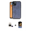 MARSİLYAN™- iPhone 15 Kılıf Kıvılcım Işık Serisi - Siyah Buffer Hayalet Cam Ekran Koruyucu + Bilvis Titan Kamera Lens - YL
