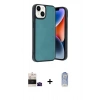 MARSİLYAN™- iPhone 15 Kılıf Kıvılcım Işık Serisi - Siyah Joko Magic 5D Cam + Bilvis Titan Kamera Lens - SH