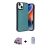MARSİLYAN™- iPhone 15 Kılıf Kıvılcım Işık Serisi - Siyah Joko Magic 5D Cam + Raze Metal Kamera Lens - SI