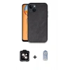 MARSİLYAN™- iPhone 15 Kılıf Kıvılcım Işık Serisi - Siyah Joko Magic 5D Cam + PVD Metal Kamera Lens - TU