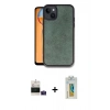 MARSİLYAN™- iPhone 15 Kılıf Kıvılcım Işık Serisi - Siyah Polymer Nano Ekran Koruyucu + Bilvis Titan Kamera Lens - PE