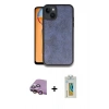 MARSİLYAN™- iPhone 15 Kılıf Kıvılcım Işık Serisi - Siyah Polymer Nano Ekran Koruyucu + Raze Metal Kamera Lens - PE