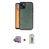 MARSİLYAN™- iPhone 15 Kılıf Kıvılcım Işık Serisi - Siyah Polymer Nano Ekran Koruyucu + Raze Metal Kamera Lens - SI