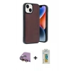 MARSİLYAN™- iPhone 15 Kılıf Kıvılcım Işık Serisi - Siyah Polymer Nano Ekran Koruyucu + Raze Metal Kamera Lens - SI