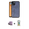 MARSİLYAN™- iPhone 15 Kılıf Kıvılcım Işık Serisi - Siyah Polymer Nano Ekran Koruyucu + Raze Metal Kamera Lens - SI