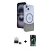 MARSİLYAN™- iPhone 15 Kılıf Kozmos Form Özel Seri - Siyah 360 Mat Full Body Arka Koruyucu + Bilvis Titan Kamera Lens - YL