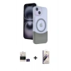 MARSİLYAN™- iPhone 15 Kılıf Kozmos Form Özel Seri - Siyah Bilvis 3D Mat Cam Ekran Koruyucu + Bilvis Titan Kamera Lens - YL