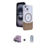 MARSİLYAN™- iPhone 15 Kılıf Kozmos Form Özel Seri - Siyah Joko Magic 5D Cam + Raze Metal Kamera Lens - YL