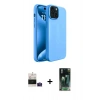 MARSİLYAN™- iPhone 15 Kılıf Kozmos Yansıma Özel Seri - Şeffaf 360 Full Body Arka Koruyucu + Bilvis Titan Kamera Lens - PE