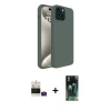 MARSİLYAN™- iPhone 15 Kılıf Kozmos Yansıma Özel Seri - Şeffaf 360 Full Body Arka Koruyucu + Bilvis Titan Kamera Lens - PE