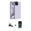 MARSİLYAN™- iPhone 15 Kılıf Kozmos Yansıma Özel Seri - Şeffaf 360 Full Body Arka Koruyucu + Bilvis Titan Kamera Lens - PE