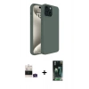 MARSİLYAN™- iPhone 15 Kılıf Kozmos Yansıma Özel Seri - Şeffaf 360 Full Body Arka Koruyucu + Bilvis Titan Kamera Lens - YL