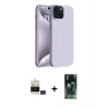 MARSİLYAN™- iPhone 15 Kılıf Kozmos Yansıma Özel Seri - Şeffaf 360 Full Body Arka Koruyucu + Bilvis Titan Kamera Lens - YL