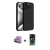 MARSİLYAN™- iPhone 15 Kılıf Kozmos Yansıma Özel Seri - Şeffaf 360 Full Body Arka Koruyucu + Raze Metal Kamera Lens - YL