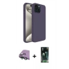 MARSİLYAN™- iPhone 15 Kılıf Kozmos Yansıma Özel Seri - Şeffaf 360 Full Body Arka Koruyucu + Raze Metal Kamera Lens - YL
