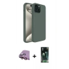 MARSİLYAN™- iPhone 15 Kılıf Kozmos Yansıma Özel Seri - Siyah 360 Mat Full Body Arka Koruyucu + Raze Metal Kamera Lens - PE