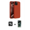 MARSİLYAN™- iPhone 15 Kılıf Kozmos Yansıma Özel Seri - Siyah 360 Mat Full Body Arka Koruyucu + PVD Metal Kamera Lens - YL