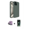 MARSİLYAN™- iPhone 15 Kılıf Kozmos Yansıma Özel Seri - Siyah 360 Mat Full Body Arka Koruyucu + Raze Metal Kamera Lens - YL