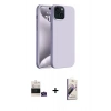 MARSİLYAN™- iPhone 15 Kılıf Kozmos Yansıma Özel Seri - Siyah Bilvis 3D Mat Cam Ekran Koruyucu + Bilvis Titan Kamera Lens - YL