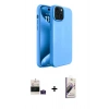MARSİLYAN™- iPhone 15 Kılıf Kozmos Yansıma Özel Seri - Siyah Bilvis 3D Mat Cam Ekran Koruyucu + Bilvis Titan Kamera Lens - PE