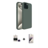 MARSİLYAN™- iPhone 15 Kılıf Kozmos Yansıma Özel Seri - Siyah Bilvis 3D Mat Cam Ekran Koruyucu + Bilvis Titan Kamera Lens - PE