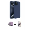 MARSİLYAN™- iPhone 15 Kılıf Kozmos Yansıma Özel Seri - Siyah Bilvis 3D Mat Cam Ekran Koruyucu + Yeşil Raze Metal Kamera Lens