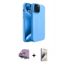 MARSİLYAN™- iPhone 15 Kılıf Kozmos Yansıma Özel Seri - Siyah Bilvis 3D Mat Cam Ekran Koruyucu + Yeşil Raze Metal Kamera Lens