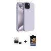 MARSİLYAN™- iPhone 15 Kılıf Kozmos Yansıma Özel Seri - Siyah Buffer Hayalet Cam Ekran Koruyucu + Bilvis Titan Kamera Lens - SH
