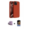 MARSİLYAN™- iPhone 15 Kılıf Kozmos Yansıma Özel Seri - Siyah Buffer Hayalet Cam Ekran Koruyucu + Raze Metal Kamera Lens - PE
