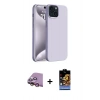 MARSİLYAN™- iPhone 15 Kılıf Kozmos Yansıma Özel Seri - Siyah Buffer Hayalet Cam Ekran Koruyucu + Raze Metal Kamera Lens - PE