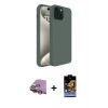 MARSİLYAN™- iPhone 15 Kılıf Kozmos Yansıma Özel Seri - Siyah Buffer Hayalet Cam Ekran Koruyucu + Raze Metal Kamera Lens - SI