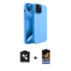 MARSİLYAN™- iPhone 15 Kılıf Kozmos Yansıma Özel Seri - Siyah Buffer Hayalet Cam Ekran Koruyucu + PVD Metal Kamera Lens - TU