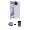 MARSİLYAN™- iPhone 15 Kılıf Kozmos Yansıma Özel Seri - Siyah Buffer Hayalet Cam Ekran Koruyucu + Yeşil Raze Metal Kamera Lens