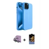 MARSİLYAN™- iPhone 15 Kılıf Kozmos Yansıma Özel Seri - Siyah Buffer Hayalet Cam Ekran Koruyucu + Yeşil Raze Metal Kamera Lens