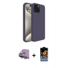 MARSİLYAN™- iPhone 15 Kılıf Kozmos Yansıma Özel Seri - Siyah Buffer Hayalet Cam Ekran Koruyucu + Yeşil Raze Metal Kamera Lens