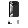 MARSİLYAN™- iPhone 15 Kılıf Kozmos Yansıma Özel Seri - Siyah Joko Magic 5D Cam + Bilvis Titan Kamera Lens - YL
