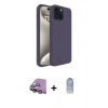 MARSİLYAN™- iPhone 15 Kılıf Kozmos Yansıma Özel Seri - Siyah Joko Magic 5D Cam + Pembe Raze Metal Kamera Lens