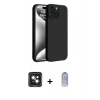 MARSİLYAN™- iPhone 15 Kılıf Kozmos Yansıma Özel Seri - Siyah Joko Magic 5D Cam + PVD Metal Kamera Lens - YL