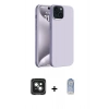 MARSİLYAN™- iPhone 15 Kılıf Kozmos Yansıma Özel Seri - Siyah Joko Magic 5D Cam + PVD Metal Kamera Lens - YL