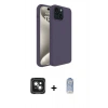 MARSİLYAN™- iPhone 15 Kılıf Kozmos Yansıma Özel Seri - Siyah Joko Magic 5D Cam + PVD Metal Kamera Lens - YL