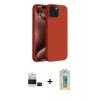 MARSİLYAN™- iPhone 15 Kılıf Kozmos Yansıma Özel Seri - Siyah Polymer Nano Ekran Koruyucu + Bilvis Titan Kamera Lens - SH