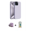 MARSİLYAN™- iPhone 15 Kılıf Kozmos Yansıma Özel Seri - Siyah Polymer Nano Ekran Koruyucu + Raze Metal Kamera Lens - SI