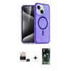 MARSİLYAN™- iPhone 15 Kılıf Nova Asil Prime - Şeffaf 360 Full Body Arka Koruyucu + Bilvis Titan Kamera Lens - YL