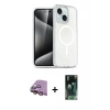 MARSİLYAN™- iPhone 15 Kılıf Nova Asil Prime - Siyah 360 Mat Full Body Arka Koruyucu + Raze Metal Kamera Lens - PE