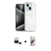 MARSİLYAN™- iPhone 15 Kılıf Nova Asil Prime - Siyah Bilvis 3D Mat Cam Ekran Koruyucu + Bilvis Titan Kamera Lens - PE