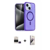 MARSİLYAN™- iPhone 15 Kılıf Nova Asil Prime - Siyah Bilvis 3D Mat Cam Ekran Koruyucu + Bilvis Titan Kamera Lens - YL