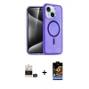 MARSİLYAN™- iPhone 15 Kılıf Nova Asil Prime - Siyah Buffer Hayalet Cam Ekran Koruyucu + Bilvis Titan Kamera Lens - YL