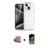 MARSİLYAN™- iPhone 15 Kılıf Nova Asil Prime - Siyah Buffer Hayalet Cam Ekran Koruyucu + Raze Metal Kamera Lens - SI