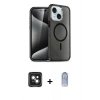 MARSİLYAN™- iPhone 15 Kılıf Nova Asil Prime - Siyah Joko Magic 5D Cam + PVD Metal Kamera Lens - YL